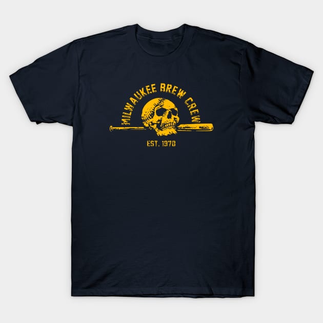 Brew Crew Skull on Bat T-Shirt by BrewingU